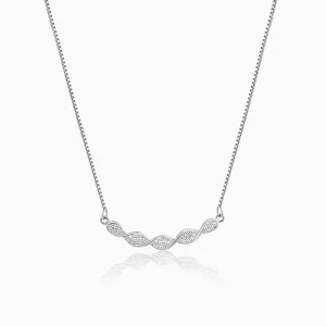 Silver Helix Zircon Necklace Giva