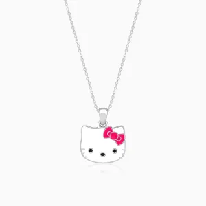 Silver Hello Kitty Kids Pendant With Link Chain Giva