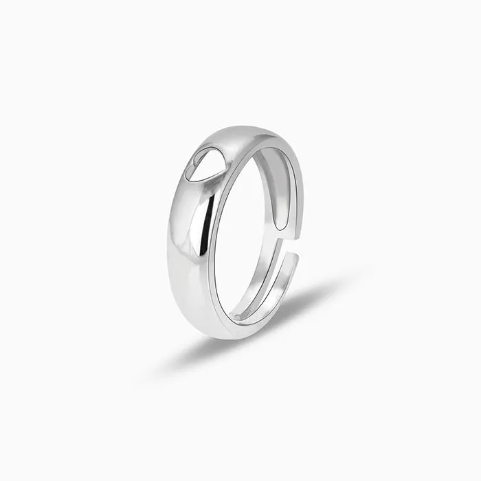 Silver Hollow Heart Ring Giva