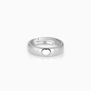 Silver Hollow Heart Ring Giva