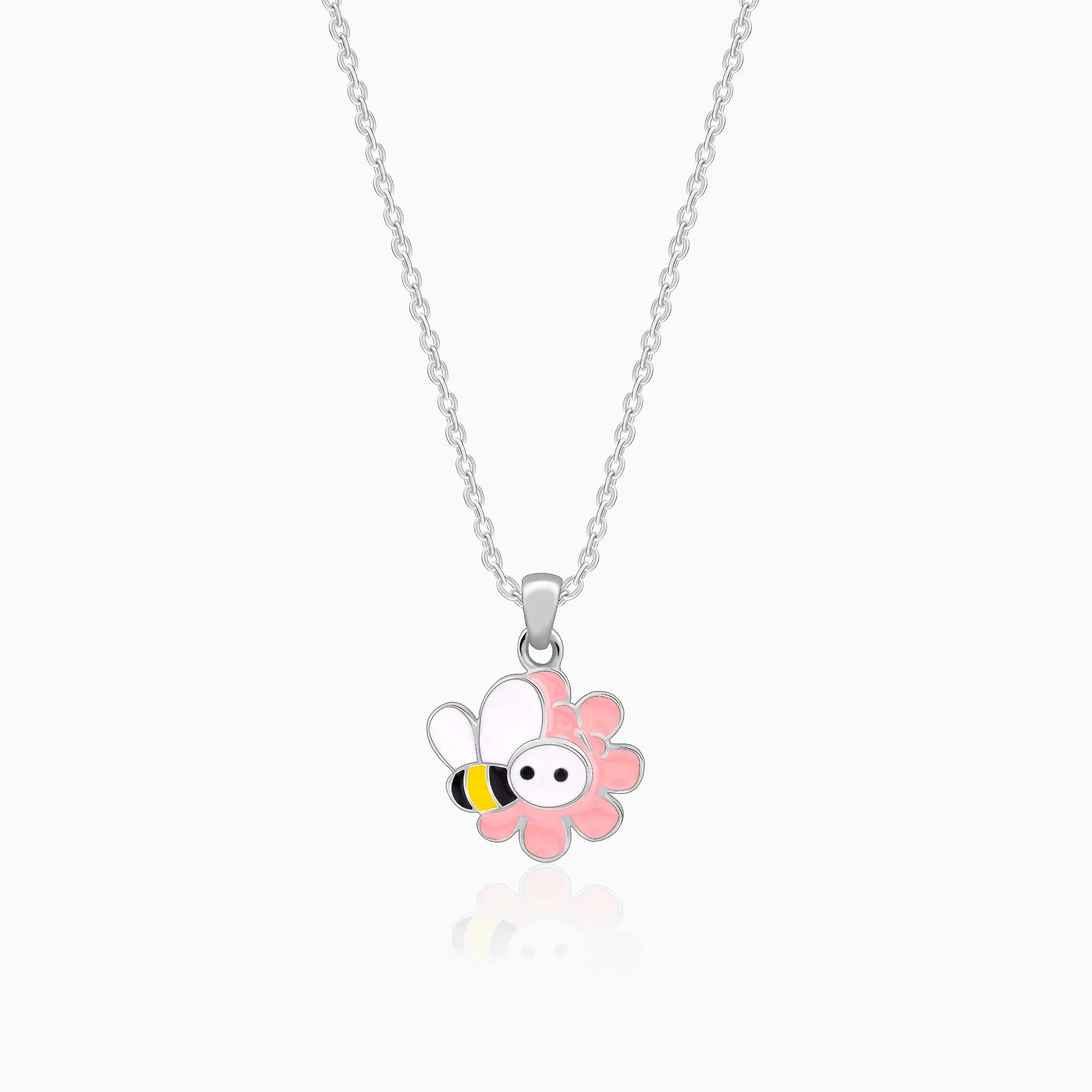 Silver Honeybee Kids Pendant With Link Chain Giva