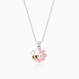Silver Honeybee Kids Pendant With Link Chain Giva
