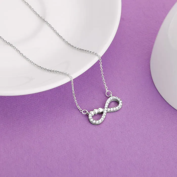 Silver Infinity Heart Necklace Giva