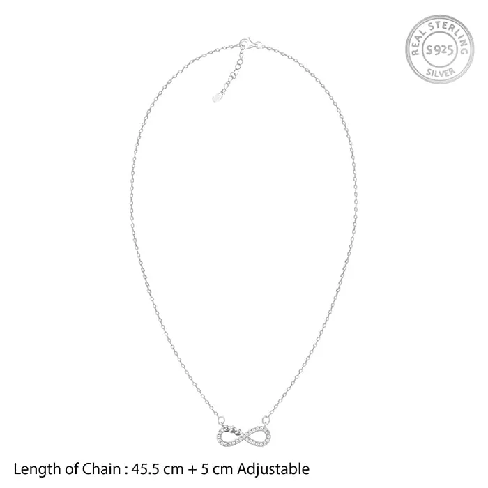 Silver Infinity Heart Necklace Giva