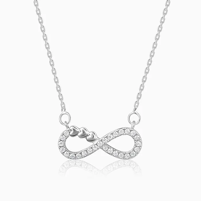 Silver Infinity Heart Necklace Giva