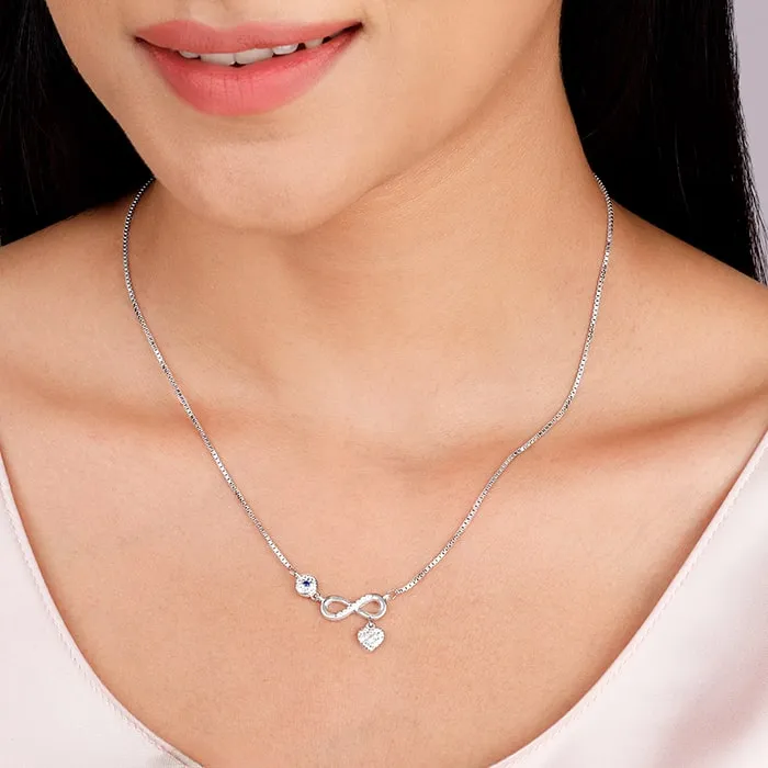 Silver Infinity Love Necklace Giva