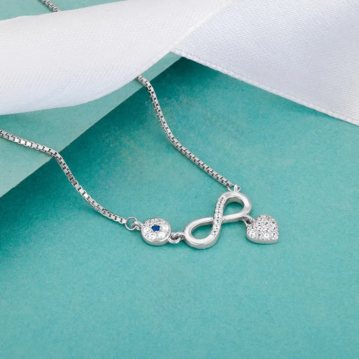 Silver Infinity Love Necklace Giva