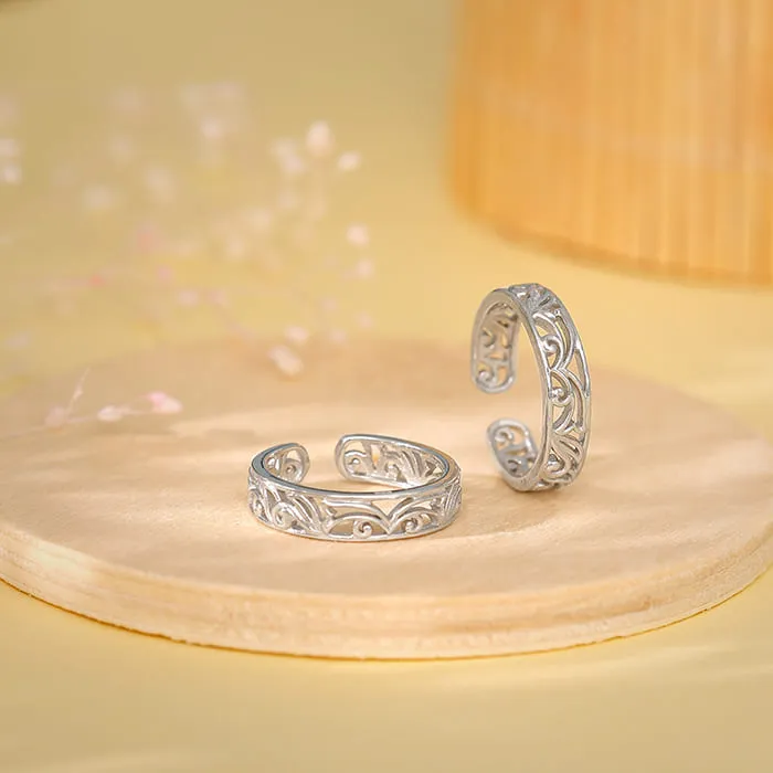 Silver Khoobsurat Toe Rings Giva
