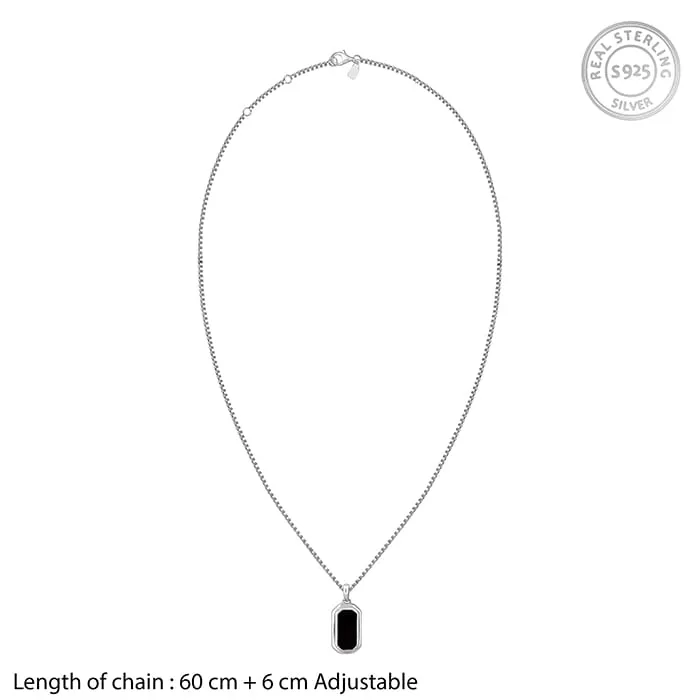 Silver Knight's Emblem Pendant with Box Chain For Him Giva
