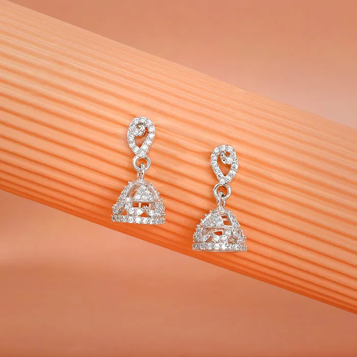 Silver Kunti Jhumki Giva