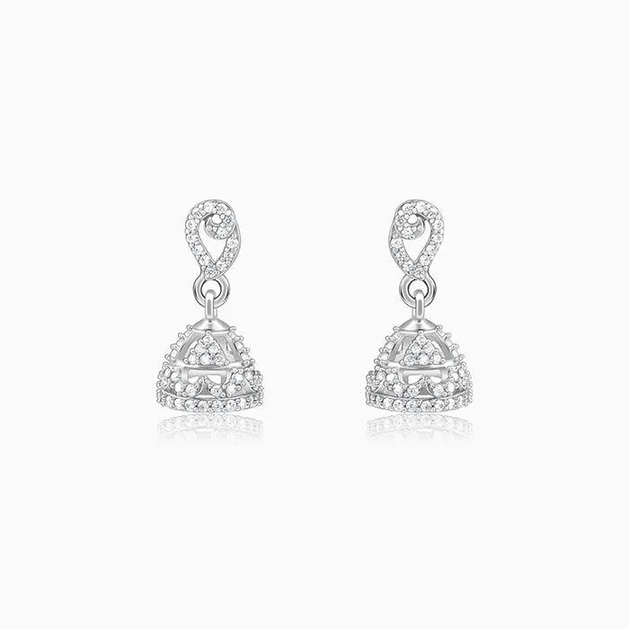 Silver Kunti Jhumki Giva