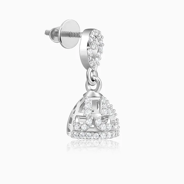 Silver Kunti Jhumki Giva