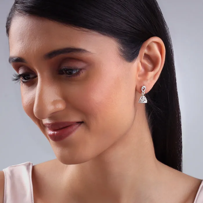 Silver Kunti Jhumki Giva