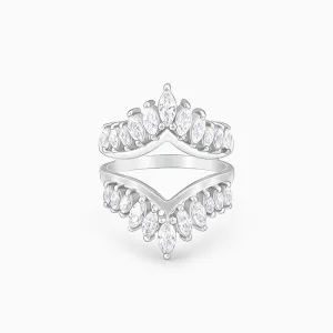 Silver Layered Zirconia Statement Ring Giva