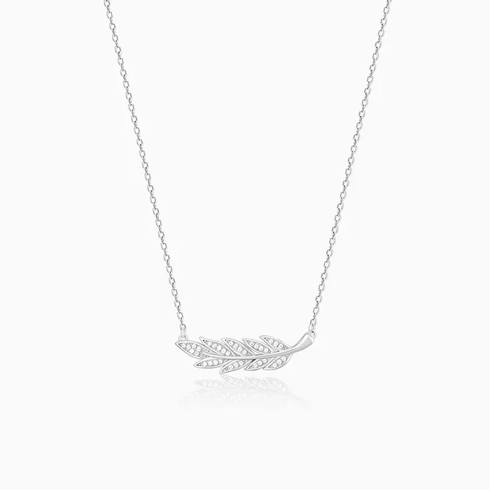 Silver Leafy Elegance Necklace Giva