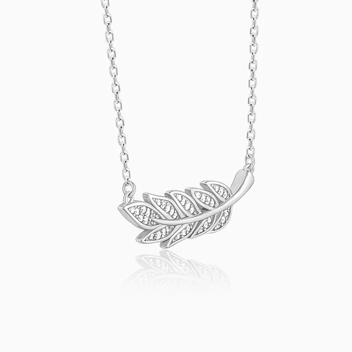 Silver Leafy Elegance Necklace Giva