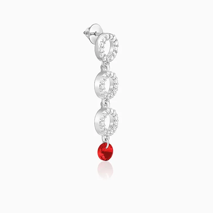 Silver Love in Circles Earrings Giva