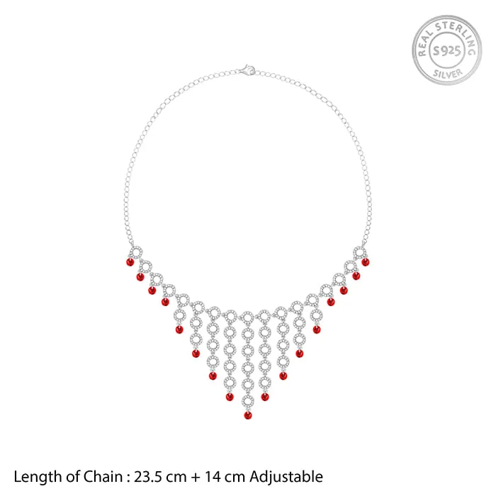 Silver Love in Circles Necklace Giva