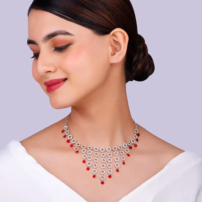 Silver Love in Circles Necklace Giva