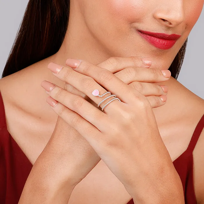 Silver Love is in the Air Ring Giva