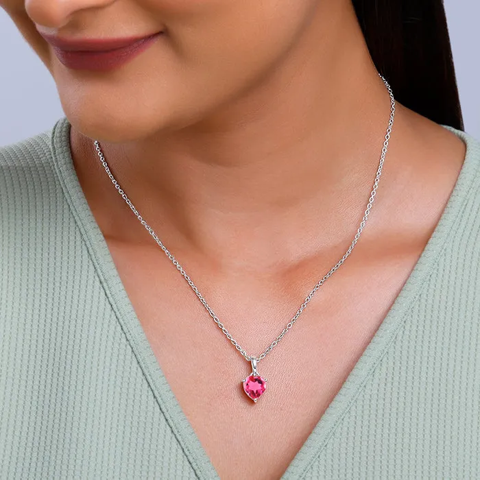 Silver Love Me Pendant With Link Chain Giva