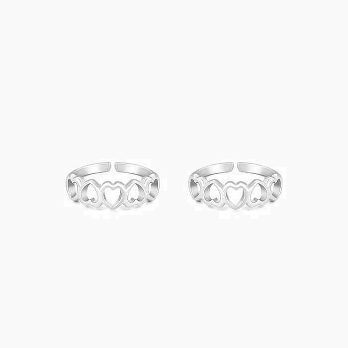 Silver Love's Embrace Toe Rings Giva