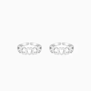 Silver Love's Embrace Toe Rings Giva