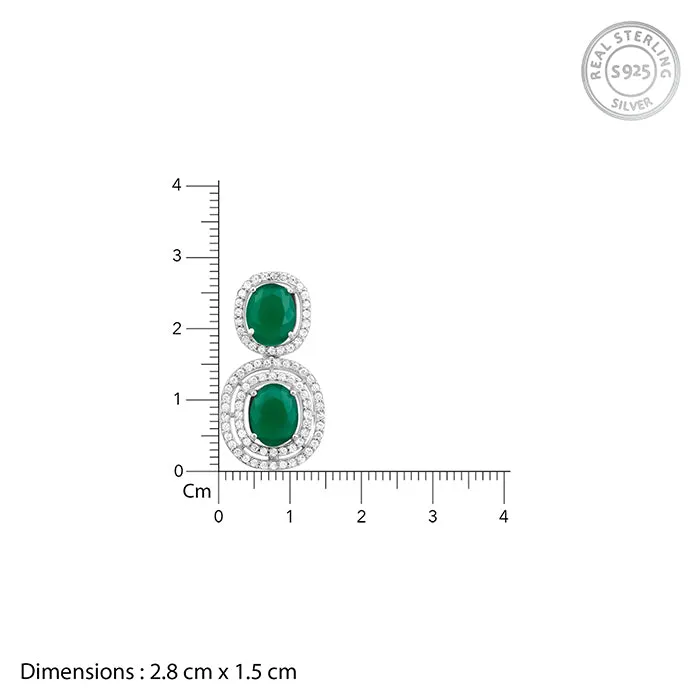 Silver Lovesick Green Earrings Giva