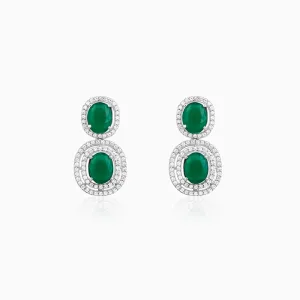 Silver Lovesick Green Earrings Giva