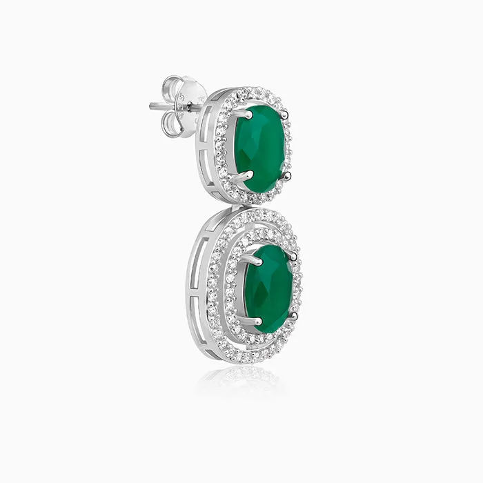 Silver Lovesick Green Earrings Giva