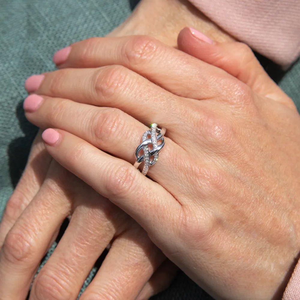Silver Luminesce Laboratory Grown Ring with 24 Diamonds Shiels