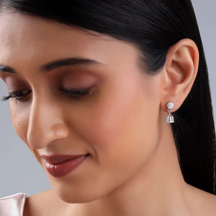 Silver Magadha Jhumki Giva