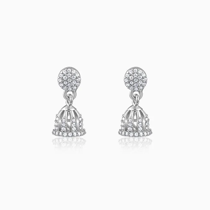 Silver Magadha Jhumki Giva