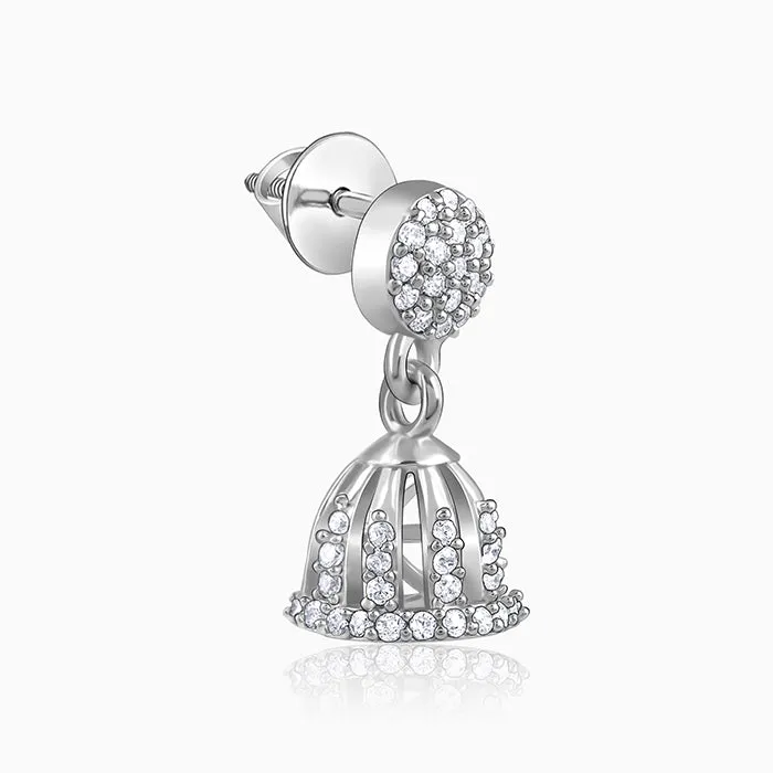 Silver Magadha Jhumki Giva
