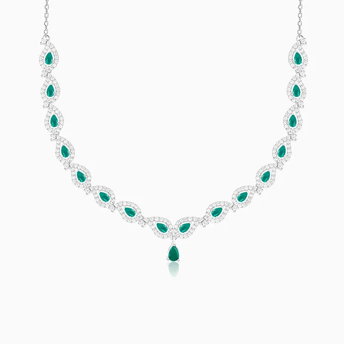 Silver Mango Leaf Necklace Giva