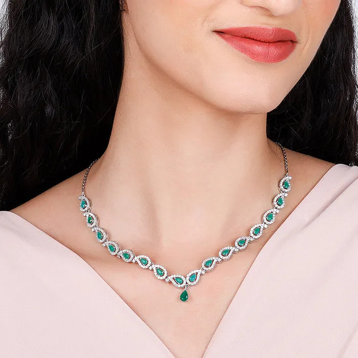 Silver Mango Leaf Necklace Giva