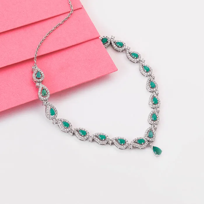 Silver Mango Leaf Necklace Giva