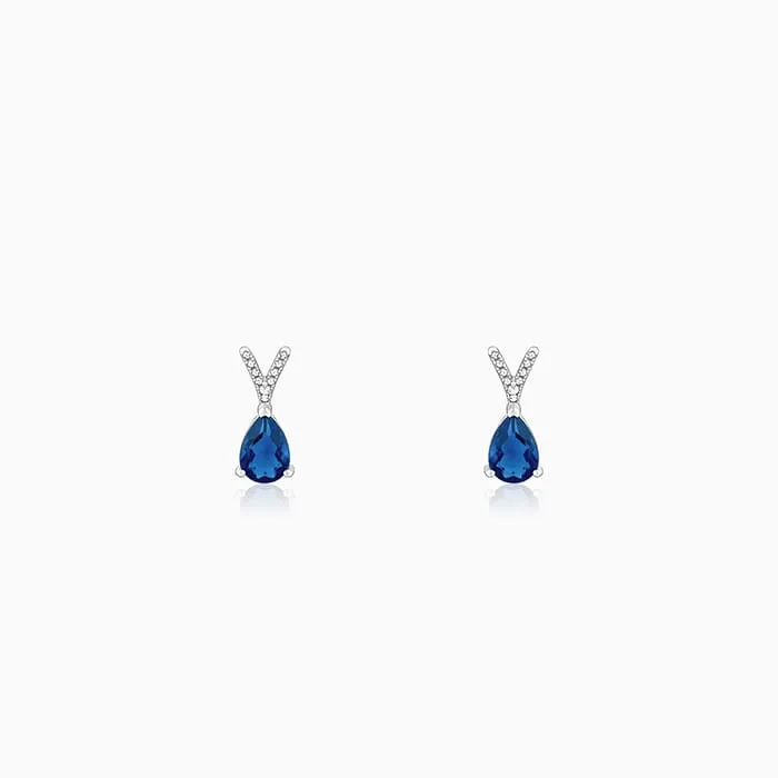 Silver Midnight Blue Earrings Giva