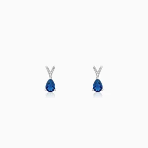 Silver Midnight Blue Earrings Giva