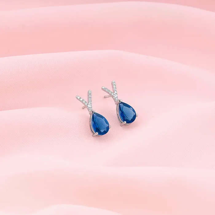 Silver Midnight Blue Earrings Giva