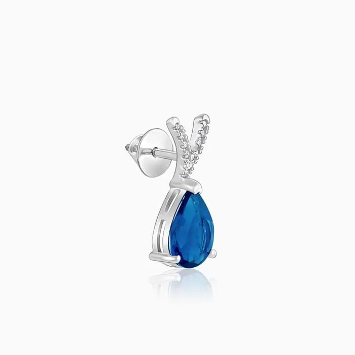 Silver Midnight Blue Earrings Giva
