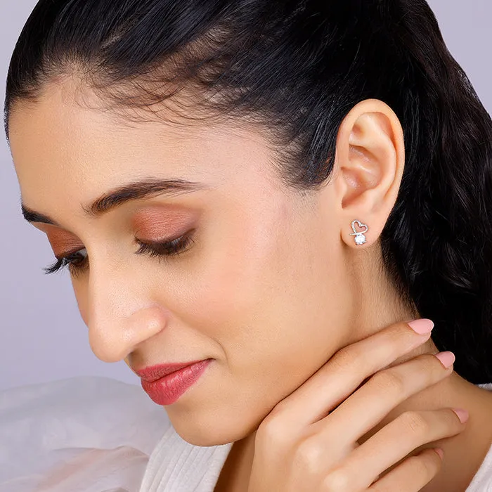 Silver Mini Heart Drop Earrings Giva
