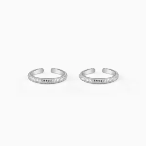 Silver Minimalistic Toe Rings Giva
