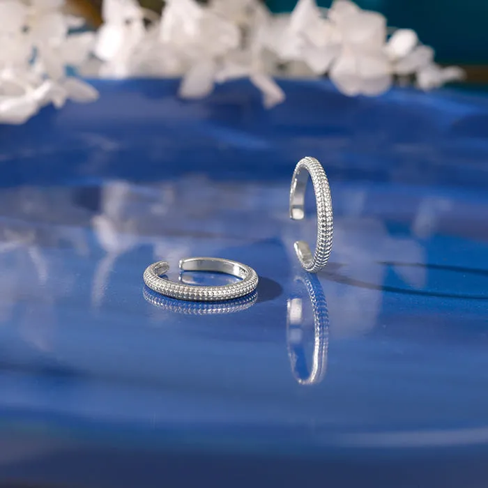 Silver Minimalistic Toe Rings Giva