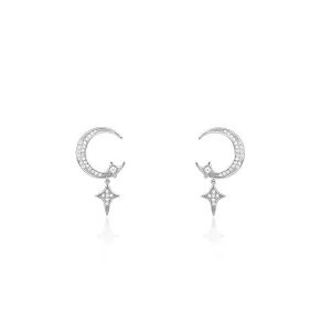 Silver Moon Dangler Earrings Giva