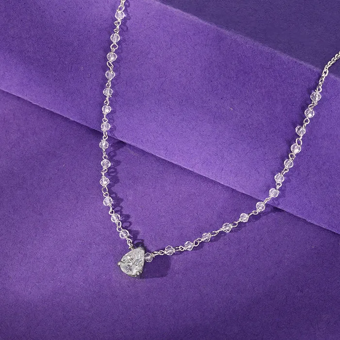 Silver Mystic Raindrop Necklace Giva