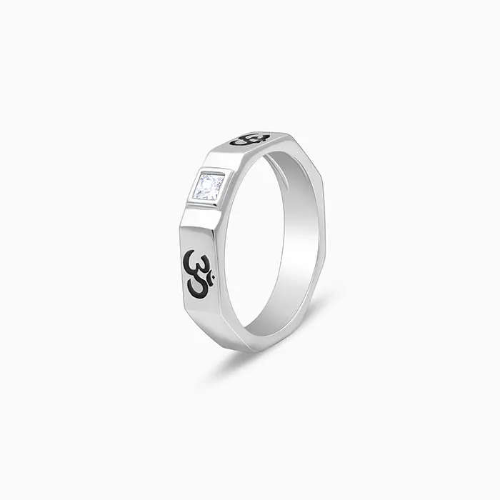 Silver Om Ring For Men Giva