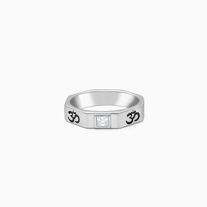 Silver Om Ring For Men Giva