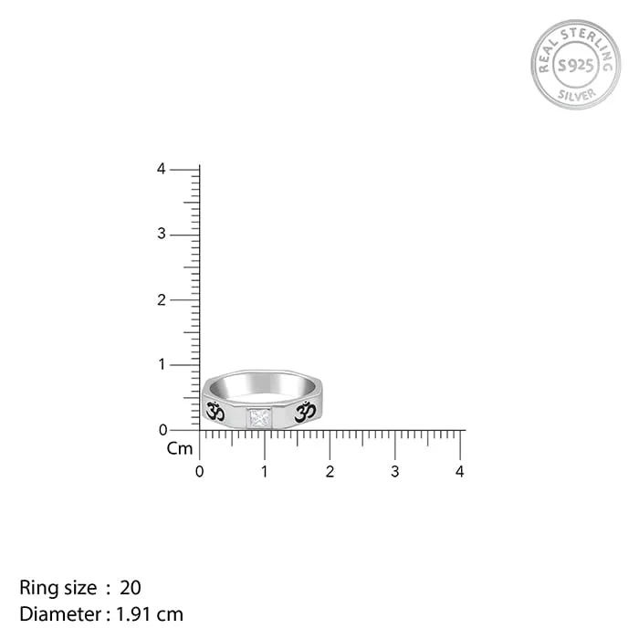 Silver Om Ring For Men Giva