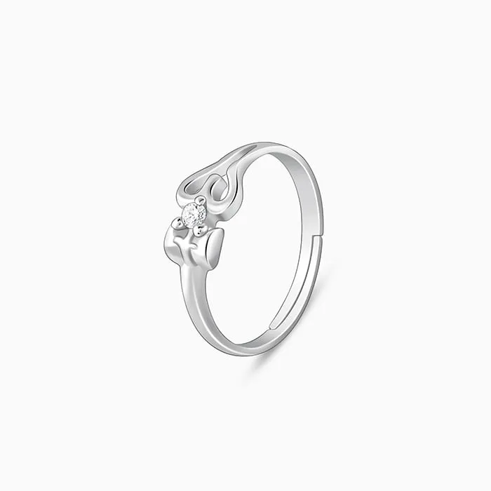 Silver Om Shiva Ring for Him Giva